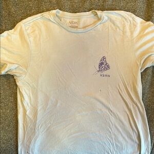 Vans White T-Shirt with Purple Butterfly